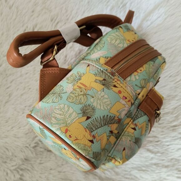 Loungefly Pokemon Pikachu Leaves Mint Mini Backpack and Wallet main image 8